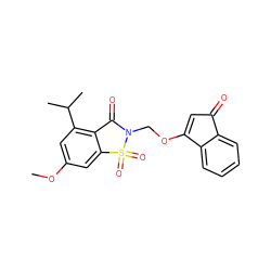 COc1cc(C(C)C)c2c(c1)S(=O)(=O)N(COC1=CC(=O)c3ccccc31)C2=O ZINC000013744355