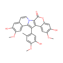 COc1cc(C)c(-c2c3c4cc(OC)c(O)cc4oc(=O)c3n3ccc4cc(O)c(OC)cc4c23)cc1O ZINC000096284095