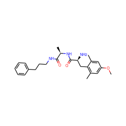 COc1cc(C)c(C[C@H](N)C(=O)N[C@H](C)C(=O)NCCCc2ccccc2)c(C)c1 ZINC000013735511