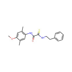 COc1cc(C)c(NC(=O)C(=S)NCCc2ccccc2)cc1C ZINC000013518672