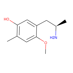 COc1cc(C)c(O)cc1C[C@@H](C)N ZINC000028101291