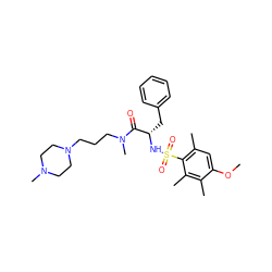 COc1cc(C)c(S(=O)(=O)N[C@@H](Cc2ccccc2)C(=O)N(C)CCCN2CCN(C)CC2)c(C)c1C ZINC000071331545