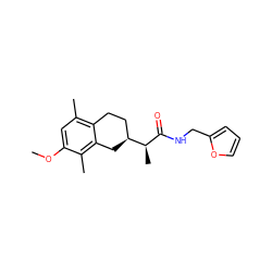 COc1cc(C)c2c(c1C)C[C@H]([C@H](C)C(=O)NCc1ccco1)CC2 ZINC000004222628