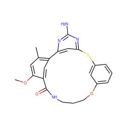 COc1cc(C)c2cc1C(=O)NCCCOc1cccc(c1)Sc1cc-2nc(N)n1 ZINC000073224243