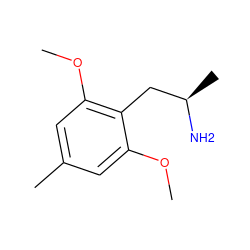 COc1cc(C)cc(OC)c1C[C@@H](C)N ZINC000013444163