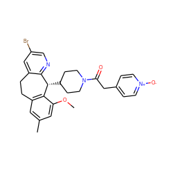 COc1cc(C)cc2c1[C@@H](C1CCN(C(=O)Cc3cc[n+]([O-])cc3)CC1)c1ncc(Br)cc1CC2 ZINC000001489789