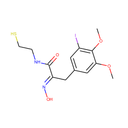 COc1cc(C/C(=N\O)C(=O)NCCS)cc(I)c1OC ZINC000044091375