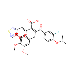 COc1cc(C/C(C(=O)c2ccc(OC(C)C)c(F)c2)=C(/C(=O)O)c2ccc3nsnc3c2)cc(OC)c1OC ZINC000029467456