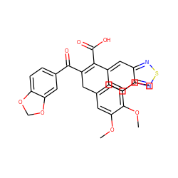 COc1cc(C/C(C(=O)c2ccc3c(c2)OCO3)=C(/C(=O)O)c2ccc3nsnc3c2)cc(OC)c1OC ZINC000029480643