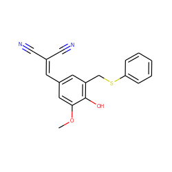 COc1cc(C=C(C#N)C#N)cc(CSc2ccccc2)c1O ZINC000013833855