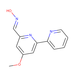 COc1cc(C=NO)nc(-c2ccccn2)c1 ZINC000254011868