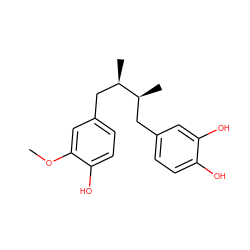 COc1cc(C[C@@H](C)[C@@H](C)Cc2ccc(O)c(O)c2)ccc1O ZINC000013507842