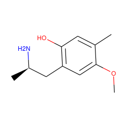 COc1cc(C[C@@H](C)N)c(O)cc1C ZINC000028101800