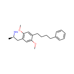 COc1cc(C[C@@H](C)N)c(OC)cc1CCCCc1ccccc1 ZINC000013809600