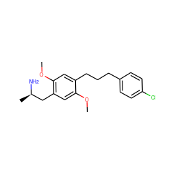 COc1cc(C[C@@H](C)N)c(OC)cc1CCCc1ccc(Cl)cc1 ZINC000013809603