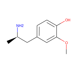 COc1cc(C[C@@H](C)N)ccc1O ZINC000001692966