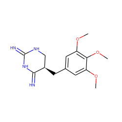 COc1cc(C[C@@H]2CNC(=N)NC2=N)cc(OC)c1OC ZINC000013757781