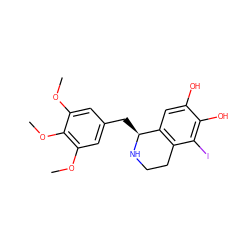 COc1cc(C[C@@H]2NCCc3c2cc(O)c(O)c3I)cc(OC)c1OC ZINC000013449108