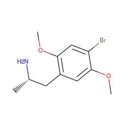 COc1cc(C[C@H](C)N)c(OC)cc1Br ZINC000000402865