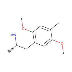 COc1cc(C[C@H](C)N)c(OC)cc1C ZINC000005765127