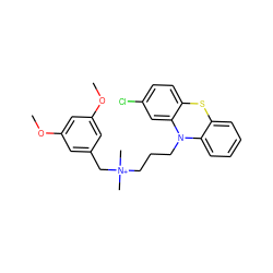 COc1cc(C[N+](C)(C)CCCN2c3ccccc3Sc3ccc(Cl)cc32)cc(OC)c1 ZINC000013812797