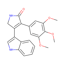 COc1cc(C2=C(c3c[nH]c4ccccc34)CNC2=O)cc(OC)c1OC ZINC000040422585