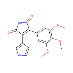 COc1cc(C2=C(c3cc[nH]c3)C(=O)NC2=O)cc(OC)c1OC ZINC000013681639