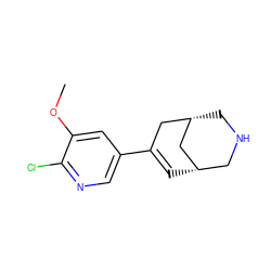 COc1cc(C2=C[C@H]3CNC[C@@H](C2)C3)cnc1Cl ZINC000095578089