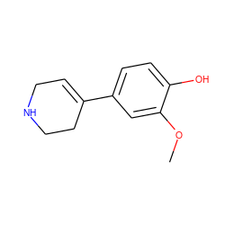 COc1cc(C2=CCNCC2)ccc1O ZINC000013511260