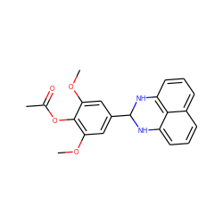 COc1cc(C2Nc3cccc4cccc(c34)N2)cc(OC)c1OC(C)=O ZINC000000624817