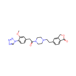 COc1cc(CC(=O)N2CCN(CCc3ccc4c(c3)COC4=O)CC2)ccc1-n1cnnn1 ZINC000096286268