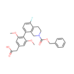 COc1cc(CC(=O)O)cc(OC)c1-c1ccc(F)c2c1CN(C(=O)OCc1ccccc1)CC2 ZINC000143989434