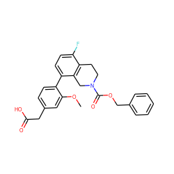 COc1cc(CC(=O)O)ccc1-c1ccc(F)c2c1CN(C(=O)OCc1ccccc1)CC2 ZINC000144049735