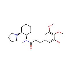 COc1cc(CCC(=O)N(C)[C@@H]2CCCC[C@@H]2N2CCCC2)cc(OC)c1OC ZINC000006018046