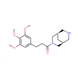 COc1cc(CCC(=O)N2C[C@@H]3CNC[C@@H](C3)C2)cc(OC)c1OC ZINC000103257372