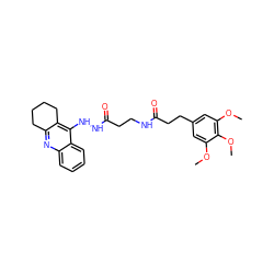 COc1cc(CCC(=O)NCCC(=O)NNc2c3c(nc4ccccc24)CCCC3)cc(OC)c1OC ZINC000014953190