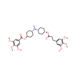 COc1cc(CCC(=O)O[C@H]2CC[C@@H](N(C)[C@H]3CC[C@H](OC(=O)c4cc(OC)c(OC)c(OC)c4)CC3)CC2)cc(OC)c1OC ZINC000102806991