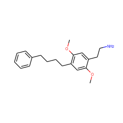 COc1cc(CCCCc2ccccc2)c(OC)cc1CCN ZINC000013809599