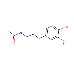 COc1cc(CCCNC(C)=O)ccc1O ZINC000049051848