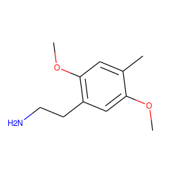 COc1cc(CCN)c(OC)cc1C ZINC000003614028