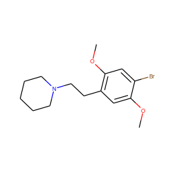 COc1cc(CCN2CCCCC2)c(OC)cc1Br ZINC000013737379