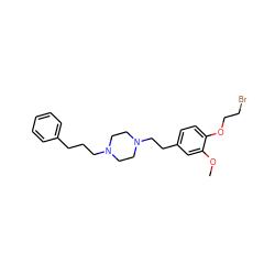 COc1cc(CCN2CCN(CCCc3ccccc3)CC2)ccc1OCCBr ZINC000299819316