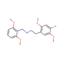 COc1cc(CCNCc2c(OC)cccc2OC)c(OC)cc1Br ZINC000473108266