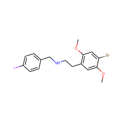 COc1cc(CCNCc2ccc(I)cc2)c(OC)cc1Br ZINC000013737383