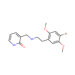 COc1cc(CCNCc2ccc[nH]c2=O)c(OC)cc1Br ZINC000473109159