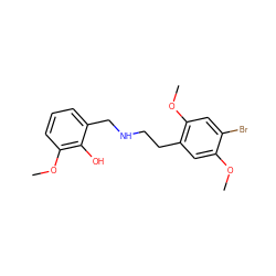 COc1cc(CCNCc2cccc(OC)c2O)c(OC)cc1Br ZINC000473107398