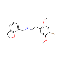 COc1cc(CCNCc2cccc3c2OCC3)c(OC)cc1Br ZINC000473109156