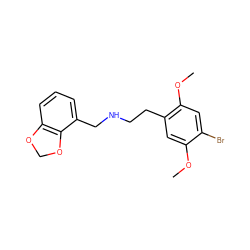 COc1cc(CCNCc2cccc3c2OCO3)c(OC)cc1Br ZINC000473111389