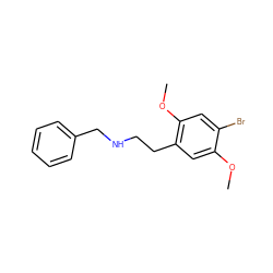 COc1cc(CCNCc2ccccc2)c(OC)cc1Br ZINC000013737378