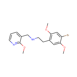 COc1cc(CCNCc2cccnc2OC)c(OC)cc1Br ZINC000473110907